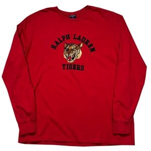 Vintage Polo Sport Ralph Lauren Tigers Long Sleeve Shirt (Size L)